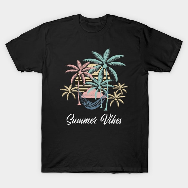 Summertime - Retro Summer Vibes (White) T-Shirt by Whimsical Frank